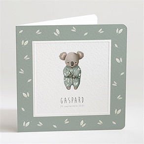 Faire-part naissance koala pyjama