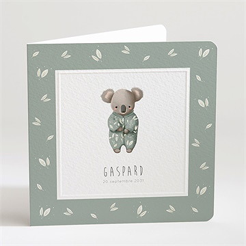 Faire-part naissance koala pyjama