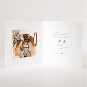 Faire-part naissance koala pyjama - Intérieur du faire-part