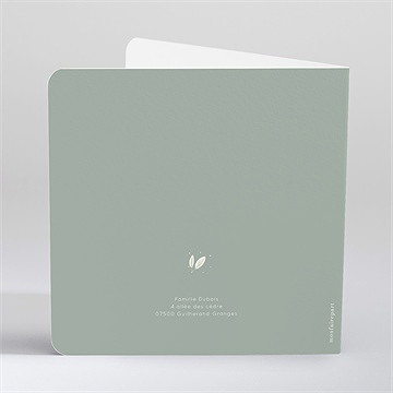 Faire-part naissance koala pyjama - Dos du faire-part