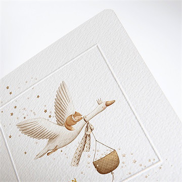 Faire-part naissance cigogne - Détail du faire-part