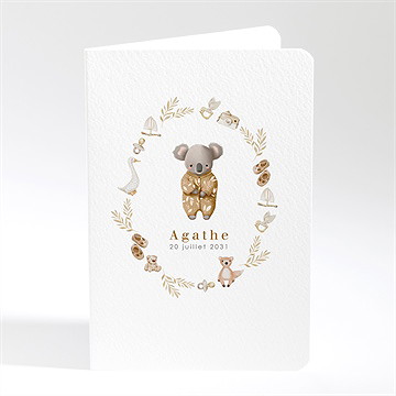 Faire-part naissance bébé koala plié