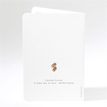 Faire-part naissance bébé koala plié - Dos du faire-part