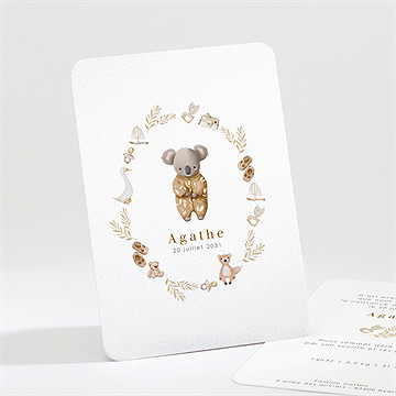 Faire-part naissance bébé koala portrait
