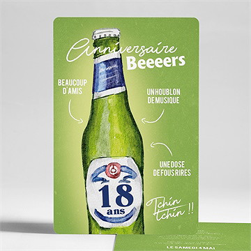Invitation anniversaire apéro 18 ans