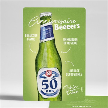 Invitation anniversaire apéro 50 ans