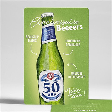Invitation anniversaire apéro 50 ans