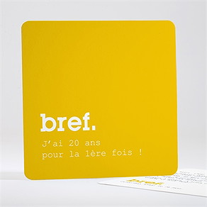 Invitation anniversaire bref 20 ans