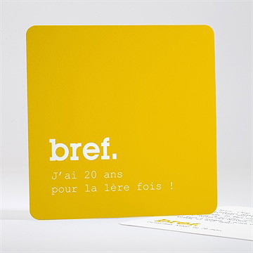 Invitation anniversaire bref 20 ans