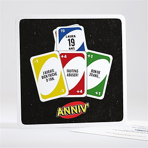 Invitation anniversaire jeu