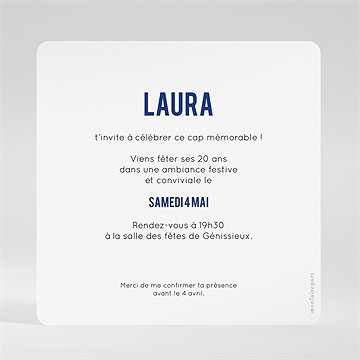 Invitation anniversaire jeu - Dos de l'invitation