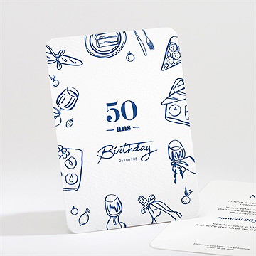 Invitation anniversaire dolce vita 50 ans