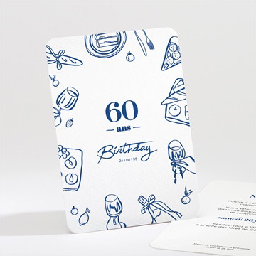 Invitation anniversaire dolce vita 60 ans
