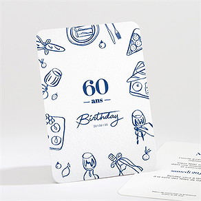 Invitation anniversaire dolce vita 60 ans