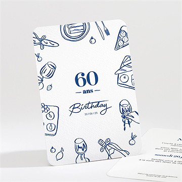Invitation anniversaire dolce vita 60 ans
