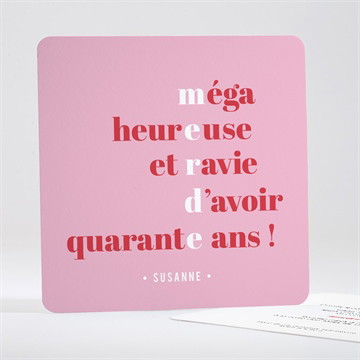 Invitation anniversaire 40 ans humour