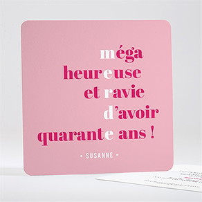 Invitation anniversaire 40 ans humour