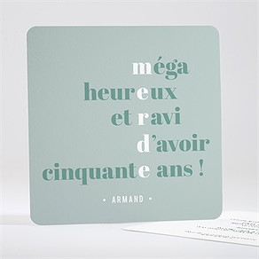 Invitation anniversaire 50 ans humour