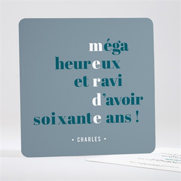 Invitation anniversaire 60 ans humour