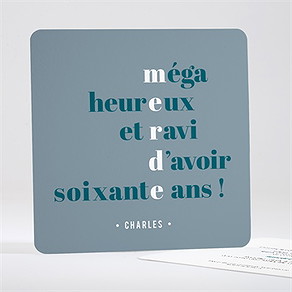 Invitation anniversaire 60 ans humour