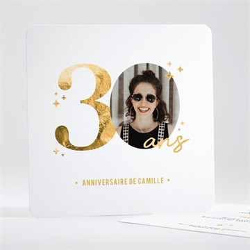 Invitation anniversaire paillette 30 ans