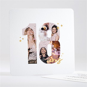 Invitation anniversaire photo 18 ans