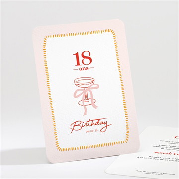 Invitation anniversaire champagne 18 ans