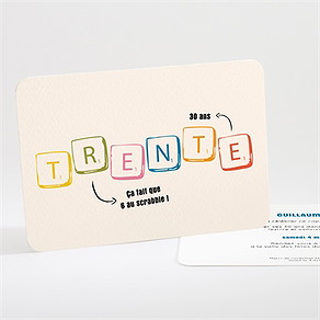 Invitation anniversaire jeux multicolore