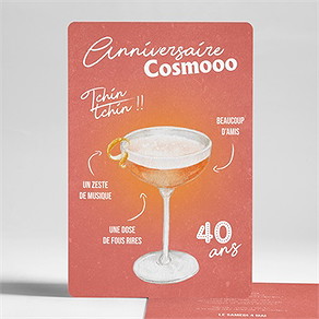Invitation anniversaire cosmo