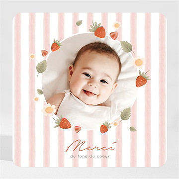 Remerciement naissance fraises acidulées