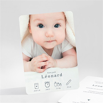 Faire-part naissance jolis pictos