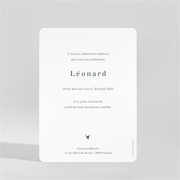 Faire-part naissance jolis pictos - Dos du faire-part