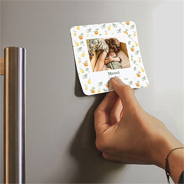 Remerciement naissance motif fruité - Mise en situation