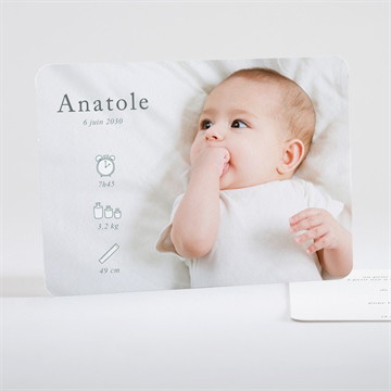 Faire-part naissance adorables pictos