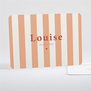 Faire-part naissance rayures estivales