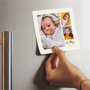 Remerciement naissance prénom coloré - Mise en situation