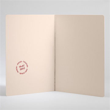 Livret de messe mariage orange et fuchsia - Intérieur du livret