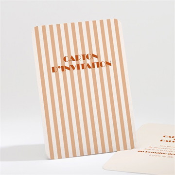 Carton d'invitation mariage terracotta estival pocketfold