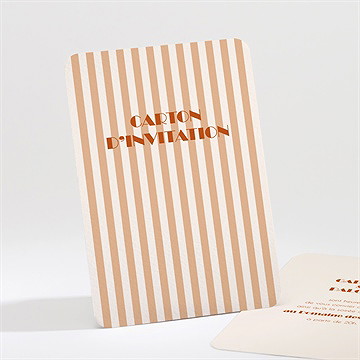 Carton d'invitation mariage terracotta estival
