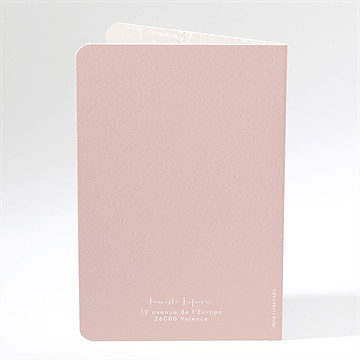 Faire-part de baptême joli passeport bapteme - Dos du faire-part