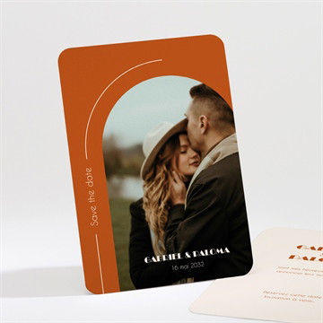 Save the Date mariage terracotta estival pocketfold