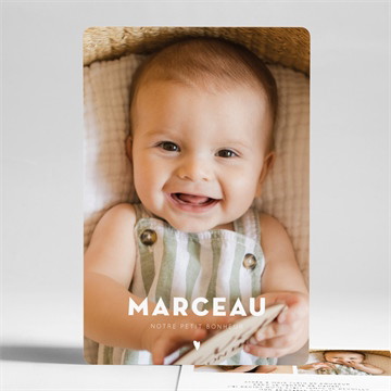 Faire-part naissance photo petit coeur