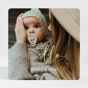 Faire-part naissance photo hello - Mise en situation