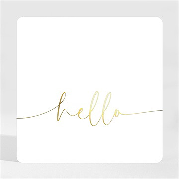 Faire-part naissance vierge 100% dorure magnet - Mise en situation