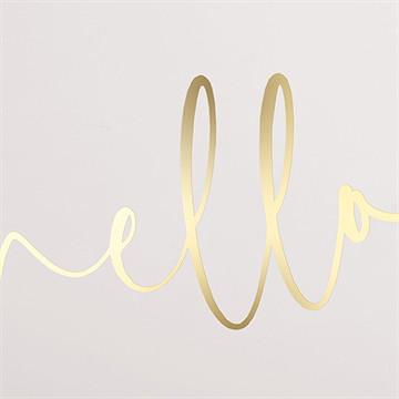 Faire-part naissance vierge 100% dorure magnet - Mise en situation