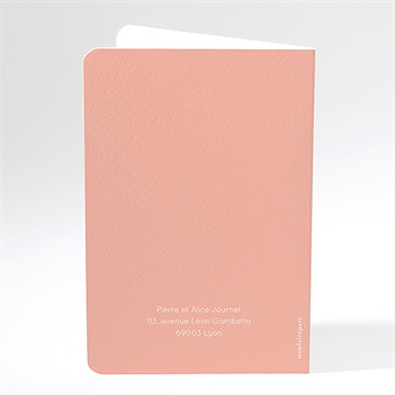 Faire-part de baptême charité plié - Dos du faire-part