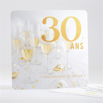 Invitation anniversaire 30 ans : champagne !