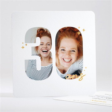 Invitation anniversaire photo 30 ans