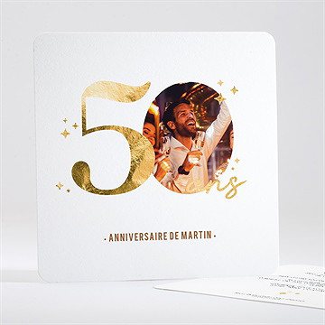 Invitation anniversaire paillette 50 ans