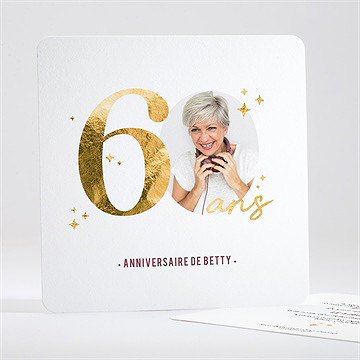 Invitation anniversaire paillette 60 ans